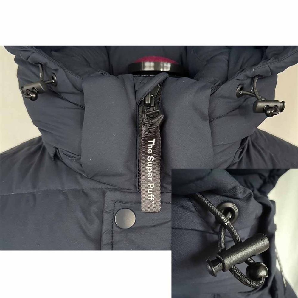 Aritzia Tna Women Medium Navy The Super Puff Vest Zip Hood EUC - Picture 9 of 13